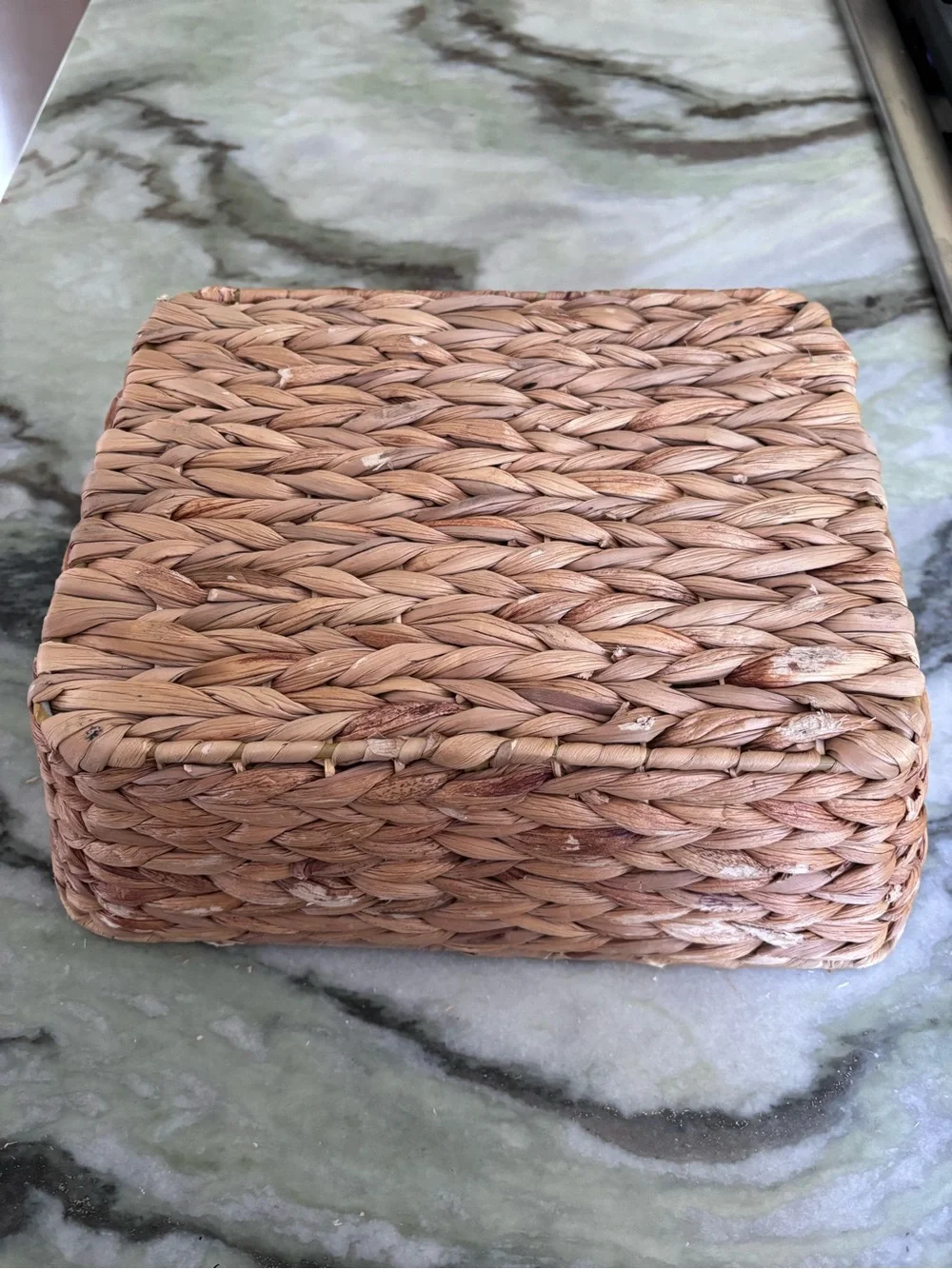 Woven Seagrass Basket Organizer - Natural Brown